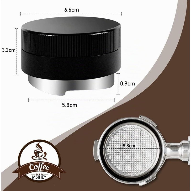 MSIHEY 58 mm Coffee Distributor & Distributor, Gravity Rocker Lever