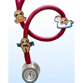Plifal 5 Pieces Stethoscope Charm Tag for Nurse - Cute Sloth Orange Stethoscope Charm Label Fit for Littmann Funny Accessories, Present for Pediatric Doctor, Medical Worker, Nursing Graduation