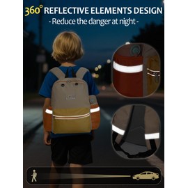 QOECI Kids Backpack for Boys Girls, Toddler Backpack for Preschool Kindergarten, 15inch Elementary School Bookbag with Reflective for Ages 6-8, Yellow