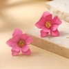 ANGLEQUEEN Chic Cute Floral Stud Earrings for Women Layered Boho