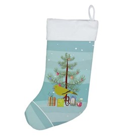 Caroline's Treasures London Canary Merry StockingStocking Pet Shop Animals Christmas Stocking