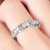 Cubic Zircon Eternity Style Stacking Wedding Band Statement Promise Ring