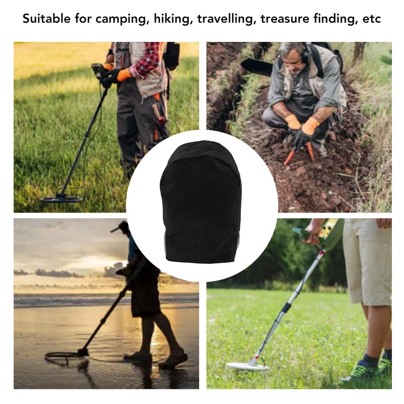 Metal Detector Storage Bag with Side Pocket Waterproof Lightweight Metal