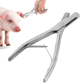 Livestock Ear Tag Plier, U Shaped Sheep Ear Tag Pliers Ear Notcher Hole Tongs Animal Identify Tool Pig Ear Tag Needle Puncher for Farm Animals Livestock Supplies