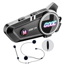 JZAQ Motorcycle Helmet Bluetooth Headset,High Sound Quality,Waterproof Sports Headset,Speakers Hands Free,Music Call Control,Automatic answering,120 Hours Playing time 1000mAh