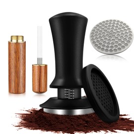 Coffee Hammer 51mm, Coffee Hammer for Coffee Machines, Spring Loaded Manual Coffee Hammer with Stainless Steel Base, Perfect Espresso Accessory Set