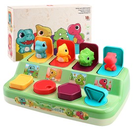 Aiqi Interactive Pop Animal Up Pals Baby Toy,Cause and Effect Toy,Early Learning Infant Toys for Sorting Colors,Montessori Developmental Activity Toys for Babies,Toddlers,Boys Girls 9 12 18+ Months