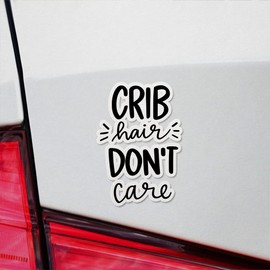 Vinyl Stickers Decals Of Crib Hair Dont Care - Waterproof - Apply On Any Smooth Surfaces Indoor Outdoor Bumper Tumbler Wall Laptop Phone Skateboard Cup Glasses Car Helmet Mug Door Truck Gifts Decorat