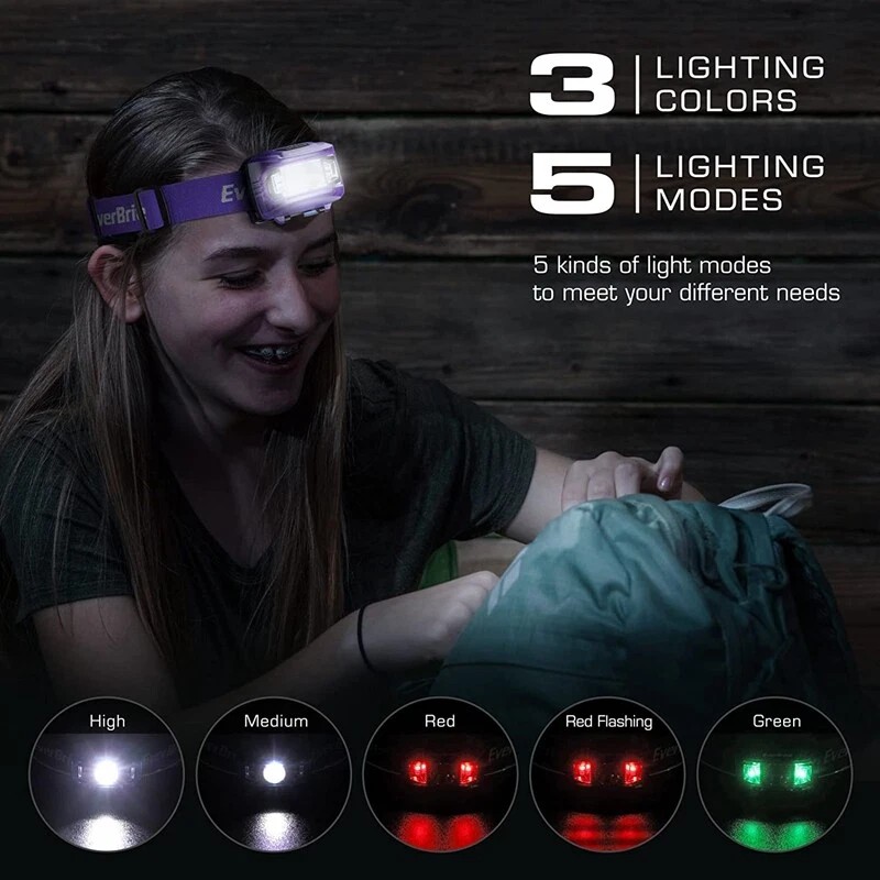 EverBrite Headlamp 2 Pack Kids Headlamp with Red Light &