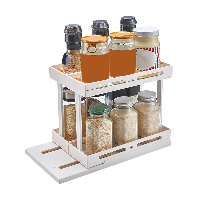 Pull Rotate Spice Rack Multifunctional Large Capacity Durable Stable 2