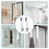 Vierone 2Pcs Shower Door Hooks 7.5 Inch Shower Hooks Silver