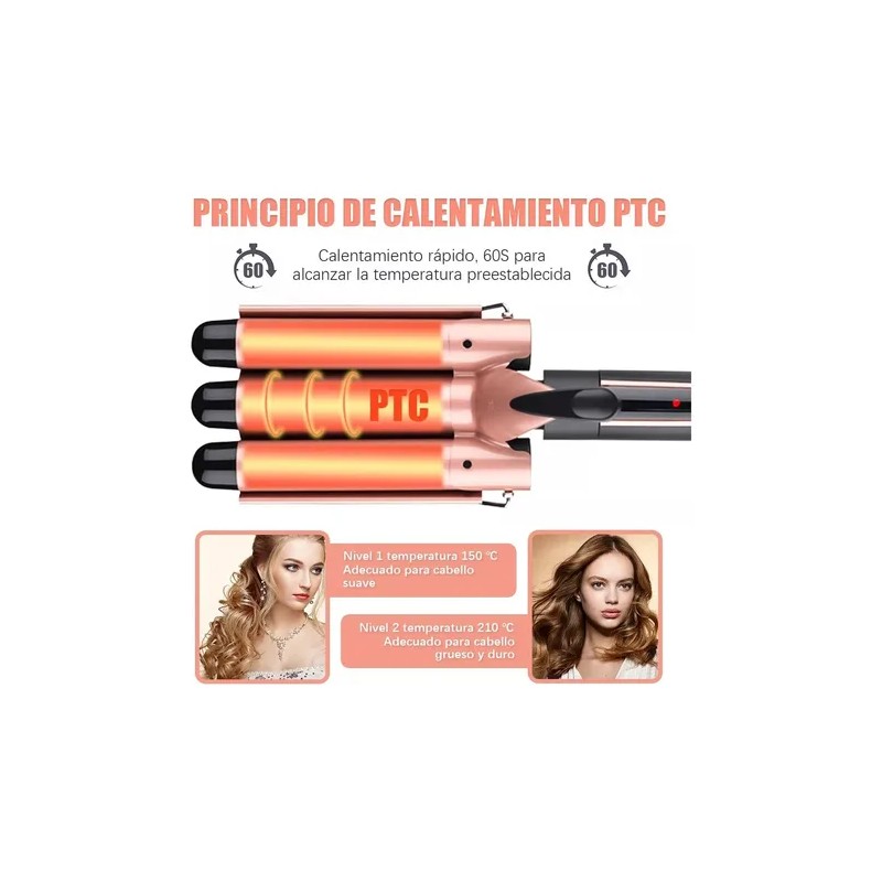 Rizadora Cabello Cerámica Profesional Salón Belleza 5 En 1