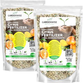 GARDENWISE Professional Citrus Fertilizer + Vital Micronutrients; Perfect Balanced NPK for All Citrus; for Indoor and Outdoor Plants; Orange, Lime, Avocado and Lemon Tree Fertilizer (20 QUARTS)