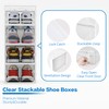 Seseno 12 Pack Shoe Organizer Storage Bins Clear Plastic Stackable
