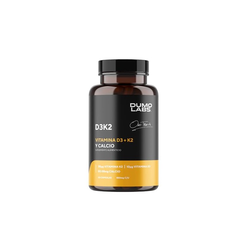 DUMO D3K2 Suplemento con Vitamina D3 y K2, Aceite de