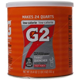 Gatorade Perform G2 02 Perform Thirst Quencher Instant Powder Fruit Punch Drink 19.4 Oz. (1 Each)