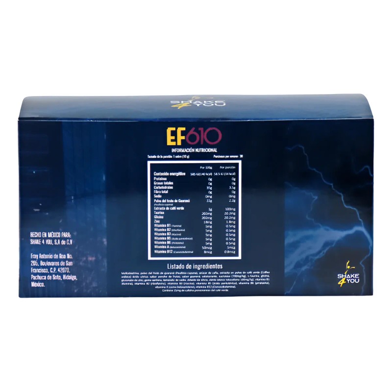 Ef610 Bebida Energizante Natural Sabor Guaraná