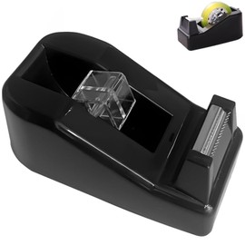 Desktop Tape Dispenser, Desk Tape Dispenser, Weighted Tape Roll Dispenser, Weighted Non-Skid Base, Heavy Duty Desk Accessories Ideal for Home, Office, Restaurant, Flower Shop