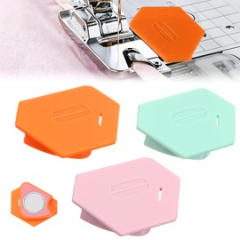Wanmu Upgraded Magnetic Seam Guide for Sewing Machine, 3 Pcs Multi-Purpose Magnetic Sewing Guide with Scale, Polygonal Multifunctional Hemmer Gauge, Universal Sewing Attachments, Sewing Accessories