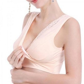 Cross Nursing Bra & Maternity Camisole Tank Top Set - Postpartum Gift White/2XL