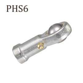Kozelo Pack of 2 PHS6 Joint Head - [6 mm Bore M6 Left Thread], Suitable for Automation Equipment, #45 Steel, Chrome Steel