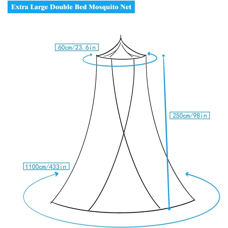 ZD Trading 2581689 Mosquito Net for Bed, Large Single and
