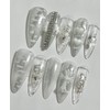 Clear Cross Handmade Nail Tips - Almond (Length - part