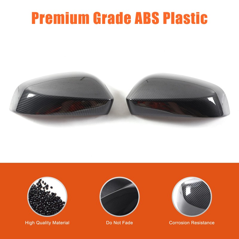 car-attention Carbon Fiber Style Rear View Mirror Outside Cover Cap