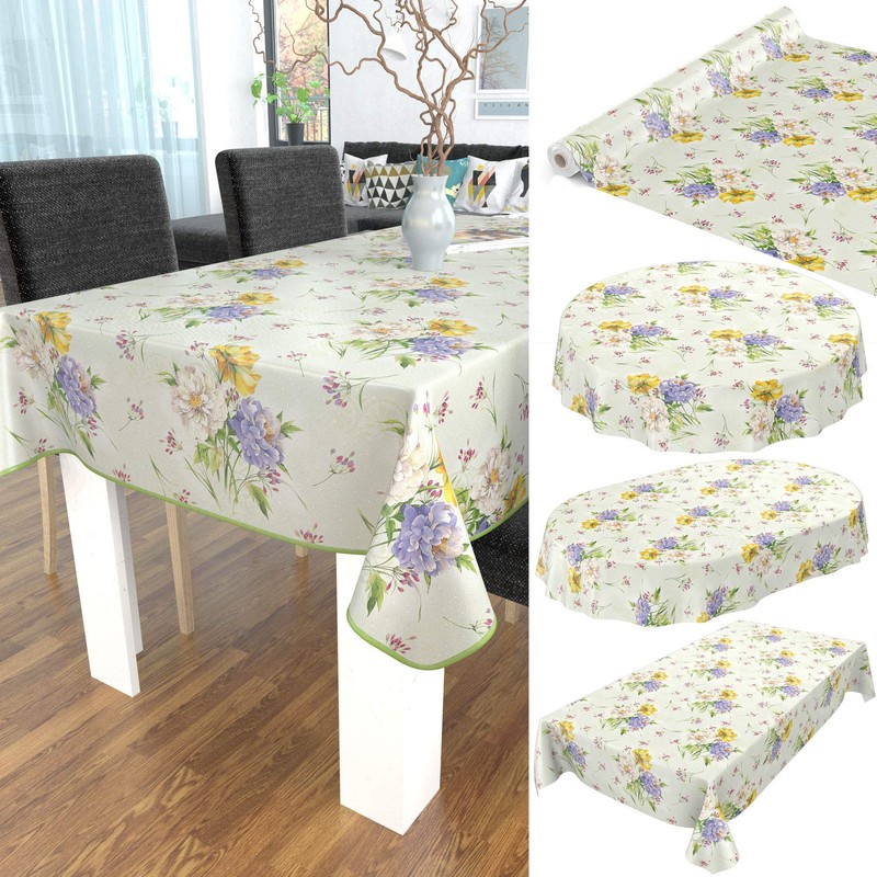 Anro Oilcloth Wax Tablecloth, Washable