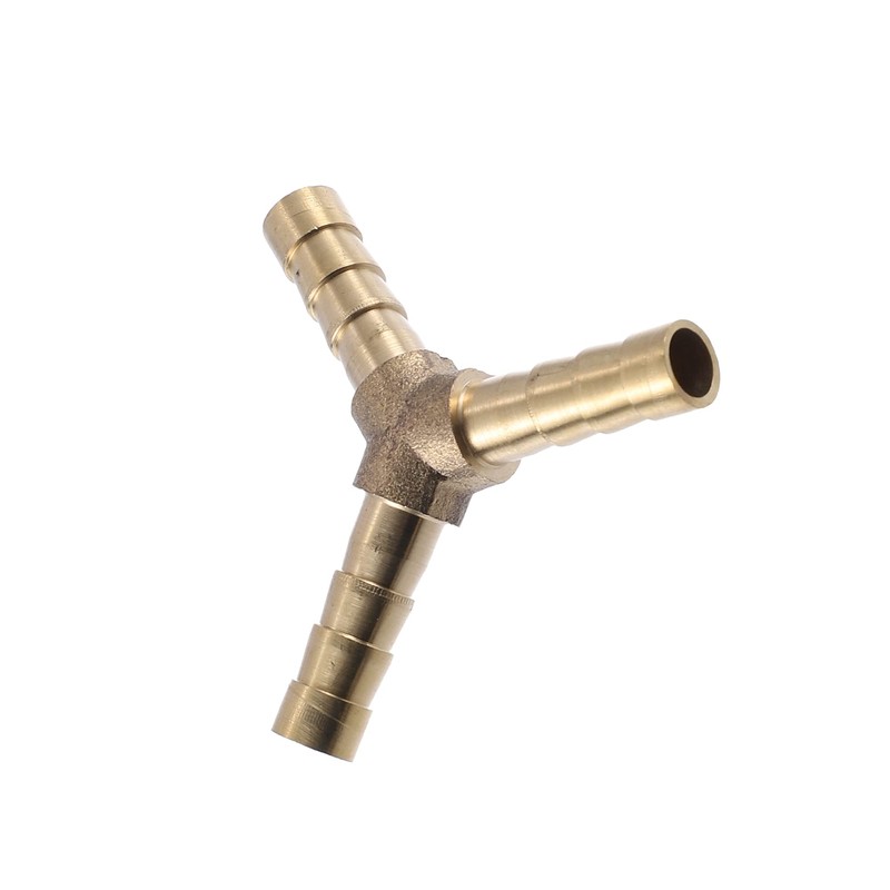 X AUTOHAUX 4 Pcs 6mm Y Shaped Hose Barb Brass
