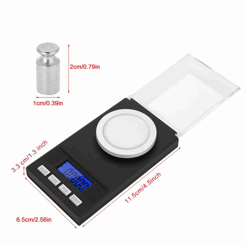 Mini Portable High Accuracy 0.001g Pocket Jewelry Scale with LED