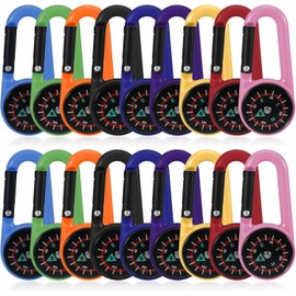 10PCS Compass keyring, Carabiner Compass Navigation, Hiking accessories for Outdoor Camping, Sport Hiking, Orienteering, Navigation, Outdoor Use