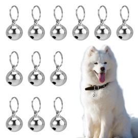 SKTMH 20Pcs Bells Cat Bells Dog Bells Jingle Bells Pet Bells Training Bells Cat Collar with Bell Small Bells Pet Collar Pendant Pets Copper Bells Silver Bells for Puppy Dog Cat Necklace Collar Kitten