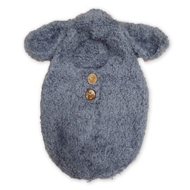 Tokiysn Newborn Photography Props Wrap Hat Villus Outfits Photo Props Baby Photography Outfit Set (Blue)