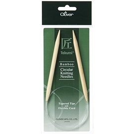 Clover Takumi Bamboo: Knitting Pins: Circular: 40cm x 8.00mm, Wood, 8mm
