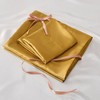 BEDELITE Satin Sheets Twin Size Bed Set, Luxury Soft Gold