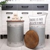 Farmhouse Accent Side Table - Galvanized Rustic End Table. Metal