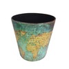 Emartbuy Fabric PU Leather Paper Pin Dustbin Retro Vintage Cool