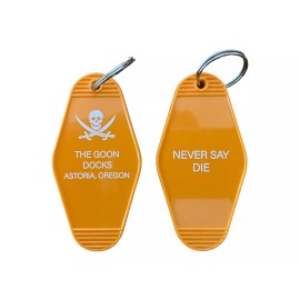 Graphic version GOONIES never say die inspired key tag