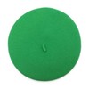 ZLYC Women's Classic French Artist Beret Beret, Bright Green