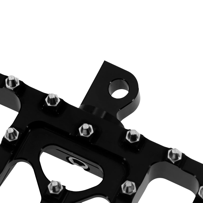 HDBUBALUS Black MX Style Foot Pegs Floorboard For Harley Softail