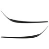 Pair Headlight Eyebrow Glossy Black Trim Front Left Right Decoration