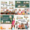 Qilery Bookshelf Bulletin Board Set Grow Your Mindset Motivational Classroom