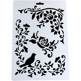 SEIWEI Plantillas de dibujo huecas con plantillas de dibujo de PET multipatrón, manualidades para tarjetas, álbumes de recortes, pintura en madera, piso de pared, decoración del hogar (estilo 1)