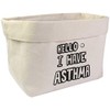 Large 'Asthma Greeting' Canvas Organiser/Storage Bag (OR00005604)