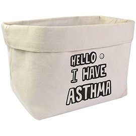 Large 'Asthma Greeting' Canvas Organiser/Storage Bag (OR00005604)