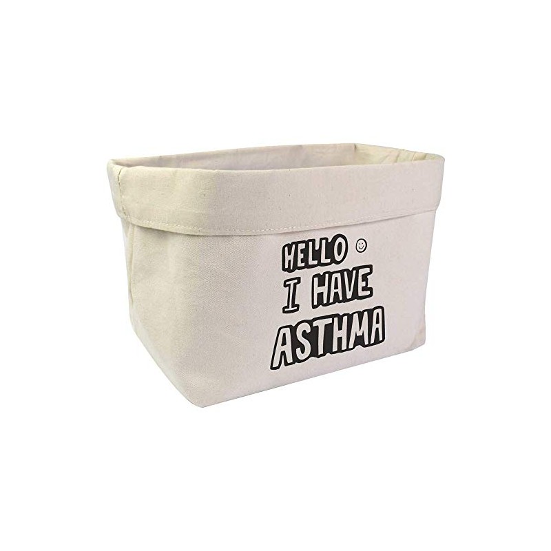 Large 'Asthma Greeting' Canvas Organiser/Storage Bag (OR00005604)