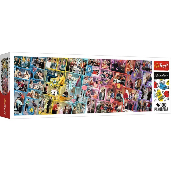 Trefl 29050 Panorama, 1000 Pieces, Collage with Figures Series, DIY, Creative Entertainment Puzzles for Adults and Children from 12 Years, Friends Meeting with Friends