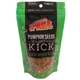 Spunks Spicy Pumpkin Seeds Healthy Keto Snacks - Multi Pack of 5 Bags - 5 oz Each (GARLIC PEPPER KICK)