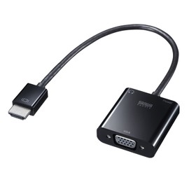 Sanwa Supply AD-HD23VGA HDMI to VGA Adapter with Audio Output (Black)
